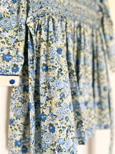 Load image into Gallery viewer, The Smocked Dress - Blue & Green Winter Floral