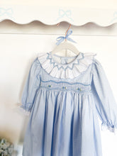 Load image into Gallery viewer, {Sutherby Girls} Signature Smocked Dress ~ Blue Houndstooth
