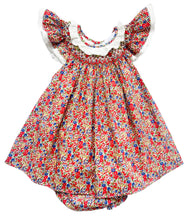 Load image into Gallery viewer, {Sutherby Girls} The Smocked Bishop Set - Festive Floral