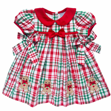 Load image into Gallery viewer, {Sutherby Girls} Gingerbread Plaid Dress ~ FARMHOUSE SALE