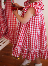 Load image into Gallery viewer, {Sutherby Girls} Signature ‘Mabel' Capelet Daygown ~ Red Picnic Gingham
