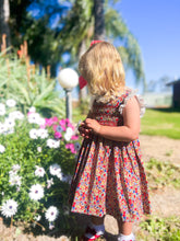 Load image into Gallery viewer, {Sutherby Girls} Signature Smocked Dress ~ Festive Floral