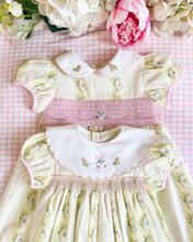 Load image into Gallery viewer, {Sutherby Girls} Signature Smocked Dress - Bunnies & Tulips