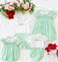 Load image into Gallery viewer, {Sutherby Boys} Festive Train 2pc Set ~ Peppermint Green Striped
