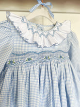 Load image into Gallery viewer, {Sutherby Girls} Signature Smocked Dress ~ Blue Houndstooth