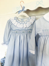 Load image into Gallery viewer, {Sutherby Girls} Signature Smocked Dress ~ Blue Houndstooth