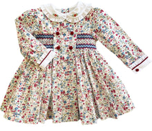 Load image into Gallery viewer, The Smocked Dress - Colourful Carnations