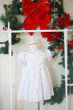 Load image into Gallery viewer, {Sutherby Girls} Signature Celebration Smocked Dress ~ Pale Blue/White