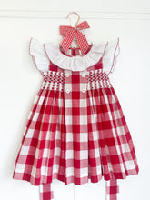 Load image into Gallery viewer, {Sutherby Girls} Signature Smocked Dress - Heritage Red Gingham ~ FARMHOUSE SALE