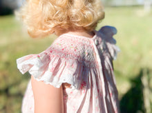 Load image into Gallery viewer, The Smocked Bishop Romper - Vintage Roses