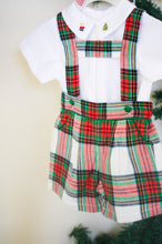 Load image into Gallery viewer, {Sutherby Boys} Signature Suspender Shorts ~ Christmas Fair Tartan