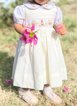 Load image into Gallery viewer, The Smocked Pinafore - Carrot Patch