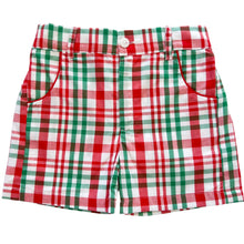 Load image into Gallery viewer, {Sutherby Boys} Gingerbread Plaid Prep Short