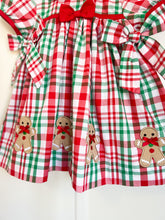 Load image into Gallery viewer, {Sutherby Girls} Gingerbread Plaid Dress ~ FARMHOUSE SALE