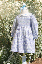 Load image into Gallery viewer, {Sutherby Girls} Signature Smocked Dress ~ Blue Forget Me Nots