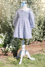 Load image into Gallery viewer, {Sutherby Girls} Signature Smocked Dress ~ Blue Forget Me Nots