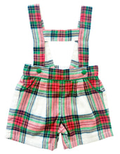 Load image into Gallery viewer, {Sutherby Boys} Signature Suspender Shorts ~ Christmas Fair Tartan