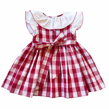 Load image into Gallery viewer, {Sutherby Girls} Signature Smocked Dress ~ 2024 Cherry Red Check ~ FARMHOUSE SALE