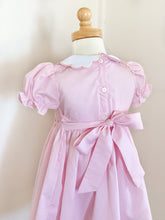 Load image into Gallery viewer, {Sutherby Girl’s} Signature Smocked Dress ~ Pink/Rosebuds & Bows