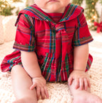 {Sutherby Boys} Vintage Sailor Romper ~ Ashcombe Tartan