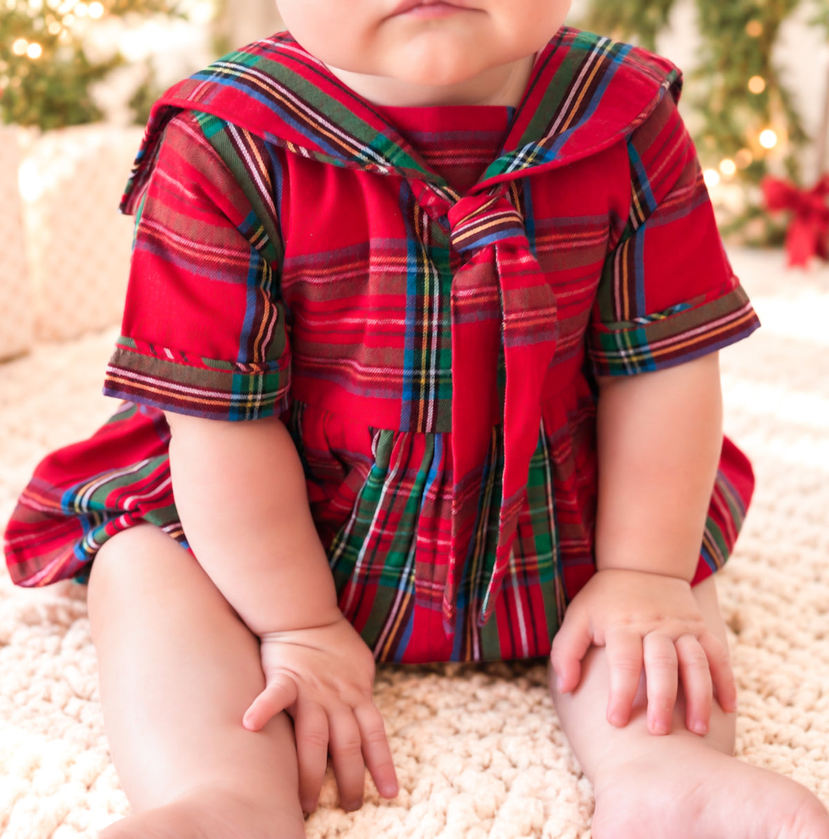 {Sutherby Boys} Vintage Sailor Romper ~ Ashcombe Tartan