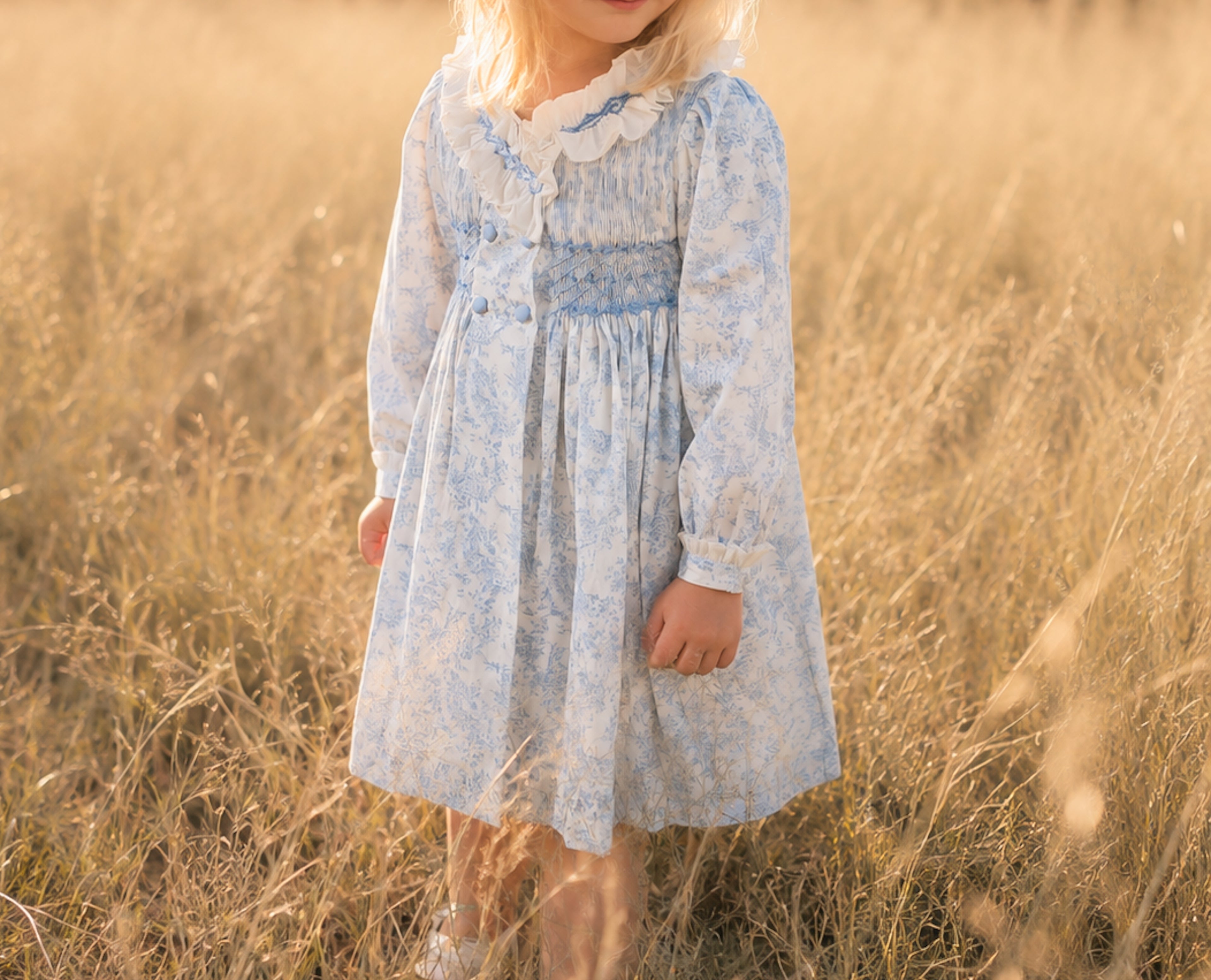 {Sutherby Girls} Signature Smocked Dress ~ Blue Wisteria