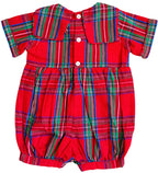 {Sutherby Boys} Vintage Sailor Romper ~ Ashcombe Tartan
