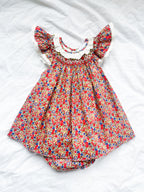 {Sutherby Girls} The Smocked Bishop Set - Festive Floral