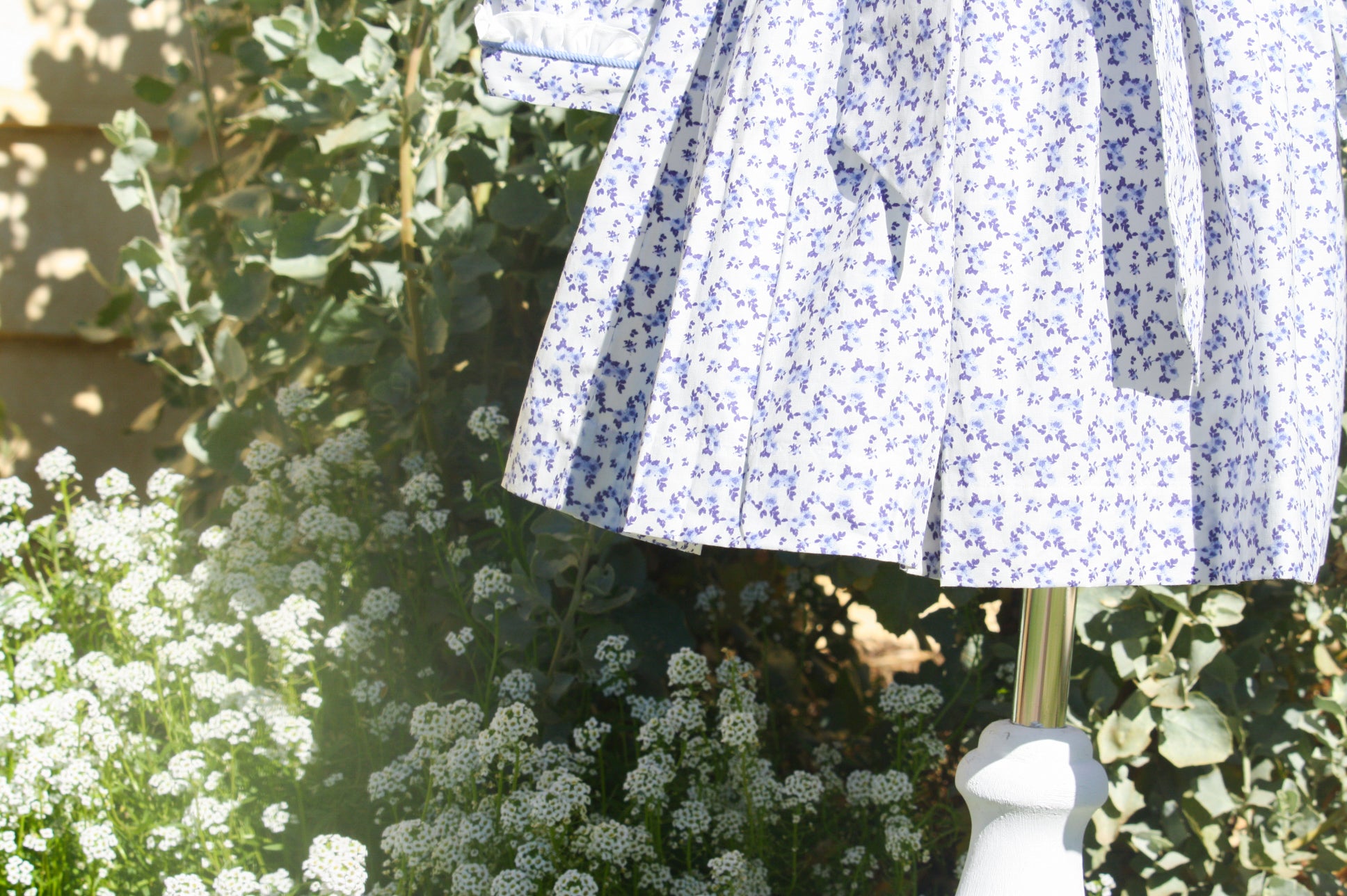 {Sutherby Girls} Signature Smocked Dress ~ Blue Forget Me Nots