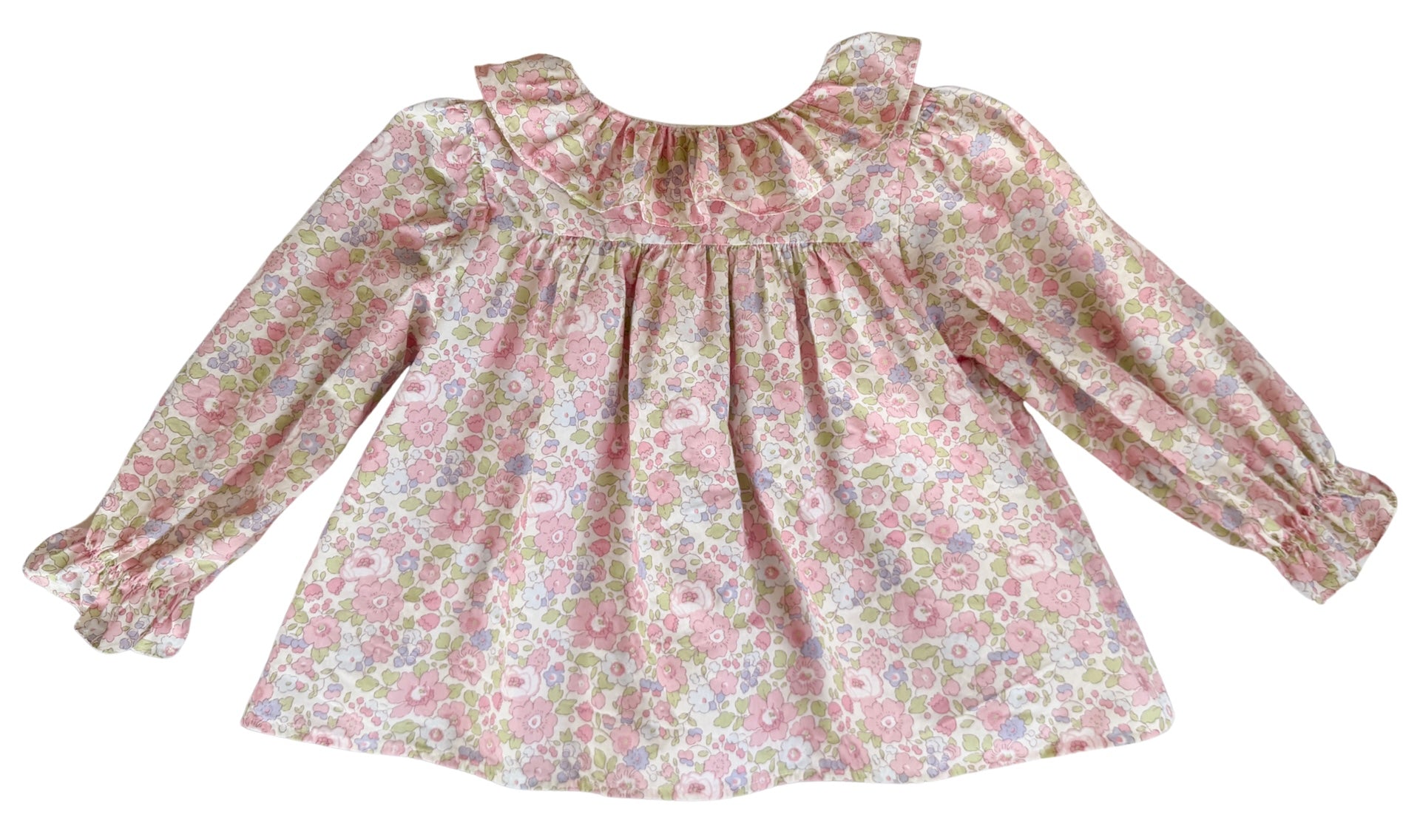 {Sutherby Girls} Flounce Collar Blouse ~ Cottage Petals