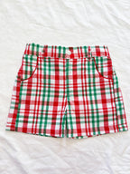 {Sutherby Boys} Gingerbread Plaid Prep Short