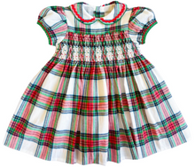 Load image into Gallery viewer, {Sutherby Girls} Signature Smocked Dress ~ Christmas Fair Tartan
