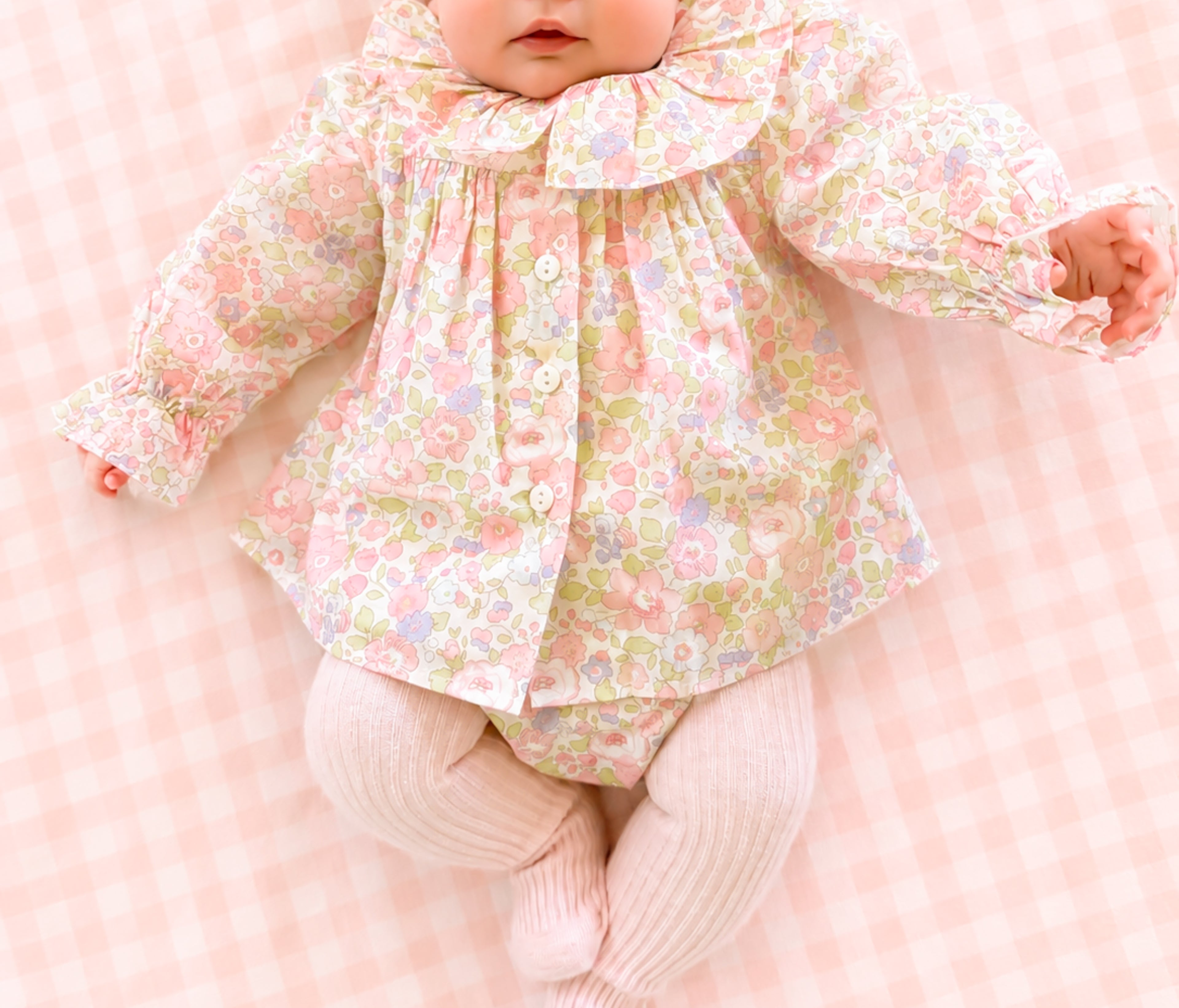 {Sutherby Girls} Flounce Collar 2pc Set ~ Cottage Petals