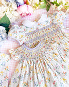 The Smocked Dress - Tiled Floral