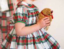 Load image into Gallery viewer, {Sutherby Girls} Signature Smocked Dress ~ Christmas Fair Tartan
