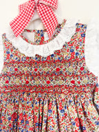 {Sutherby Girls} Signature Smocked Dress ~ Festive Floral