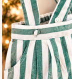 {Sutherby Boys} Suspender Shorts ~ Evergreen Stripe