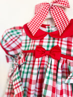 {Sutherby Girls} Gingerbread Plaid Dress ~ FARMHOUSE SALE