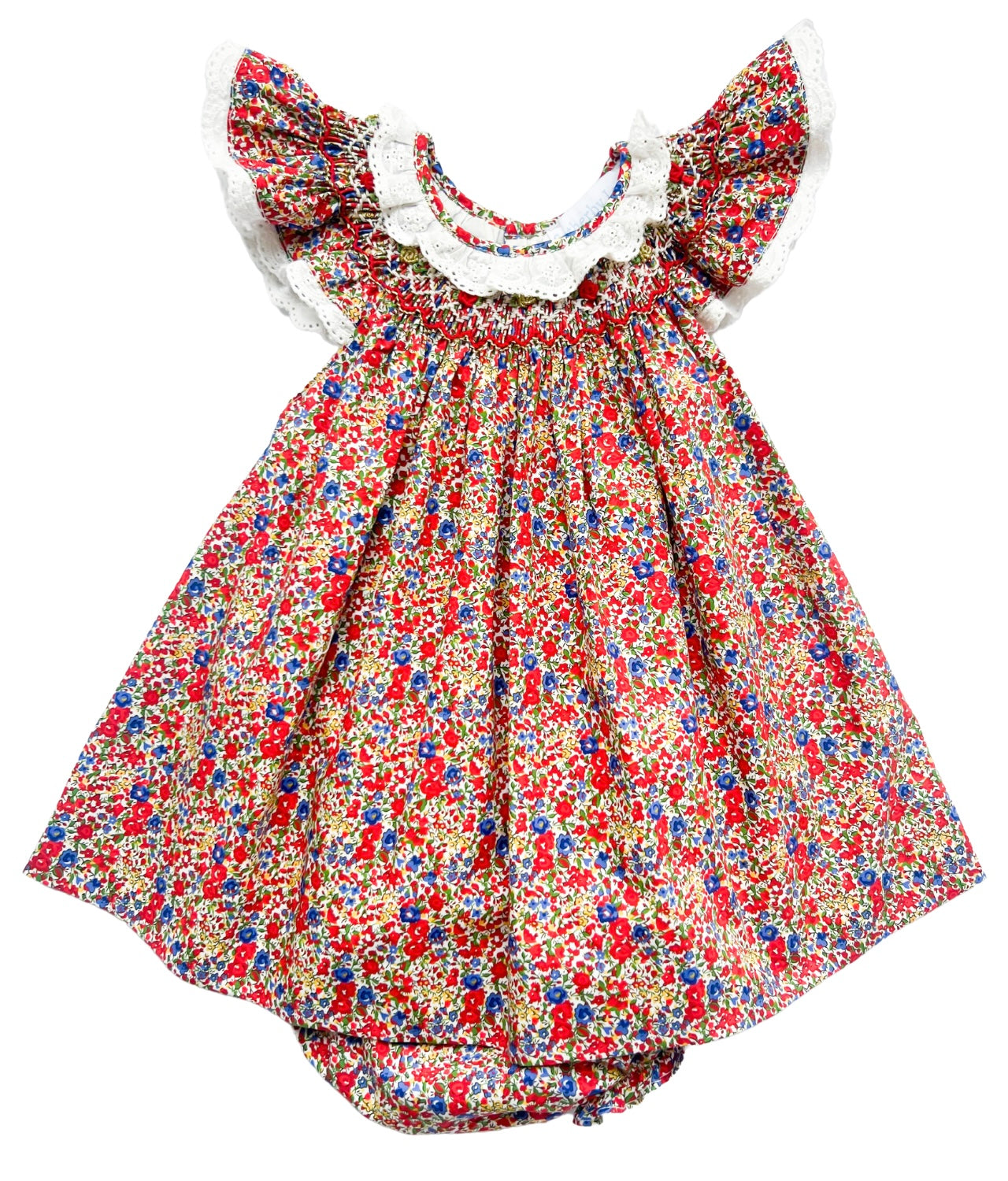 {Sutherby Girls} The Smocked Bishop Set - Festive Floral