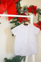 {Sutherby Boys} Signature Smocked Romper ~ Jolly St Nick