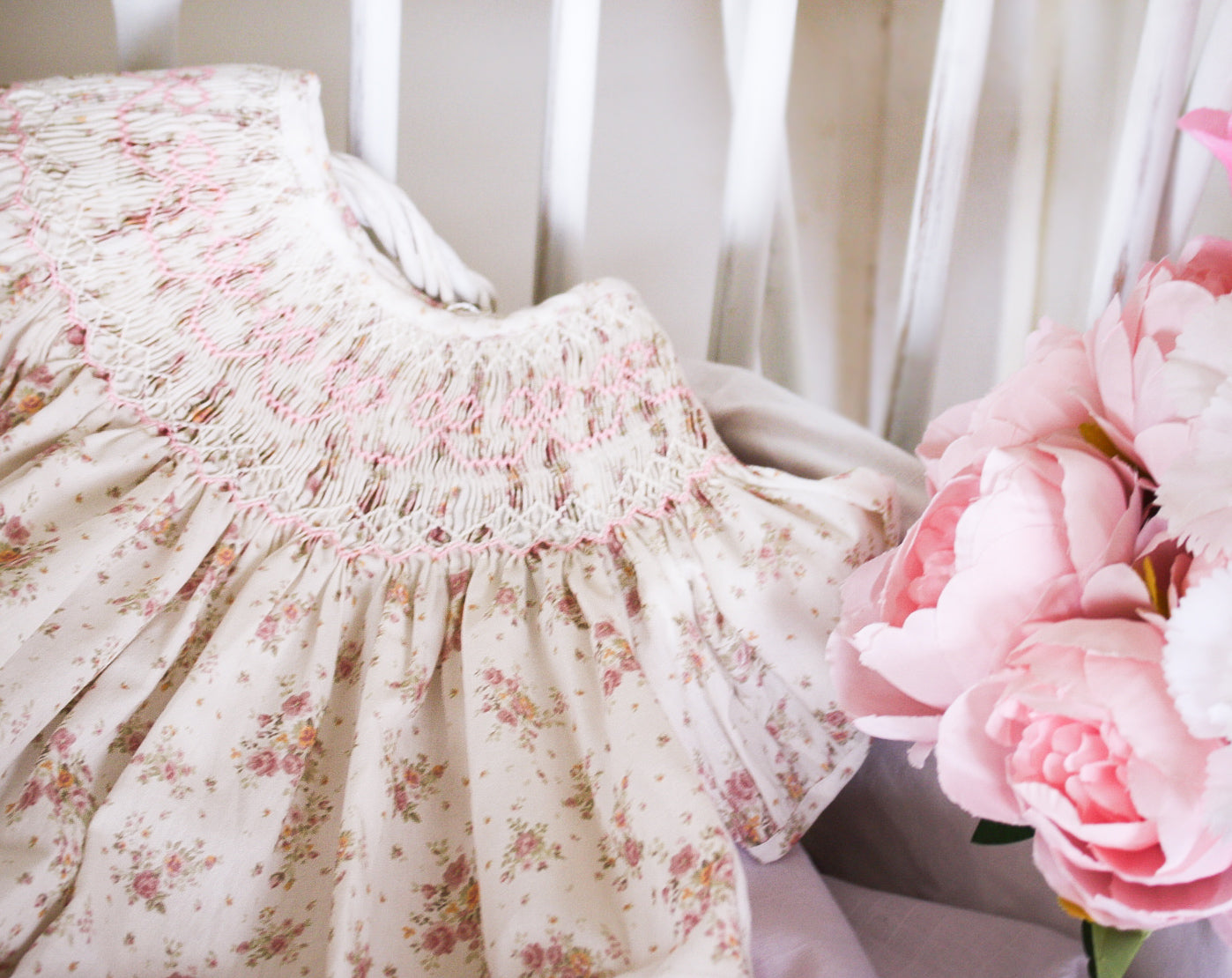 {Sutherby Girls} Signature Smocked Set ~ Heritage Bouquet