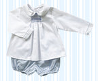 {Sutherby Baby} Signature Smocked Shirt ~ Blue Houndstooth