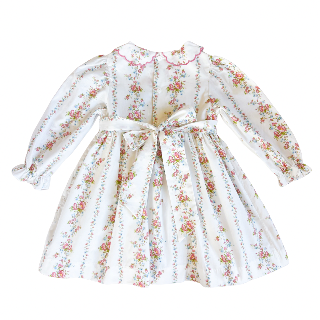 {Sutherby Girls} Signature Smocked Dress ~ Vintage Wallpaper Floral