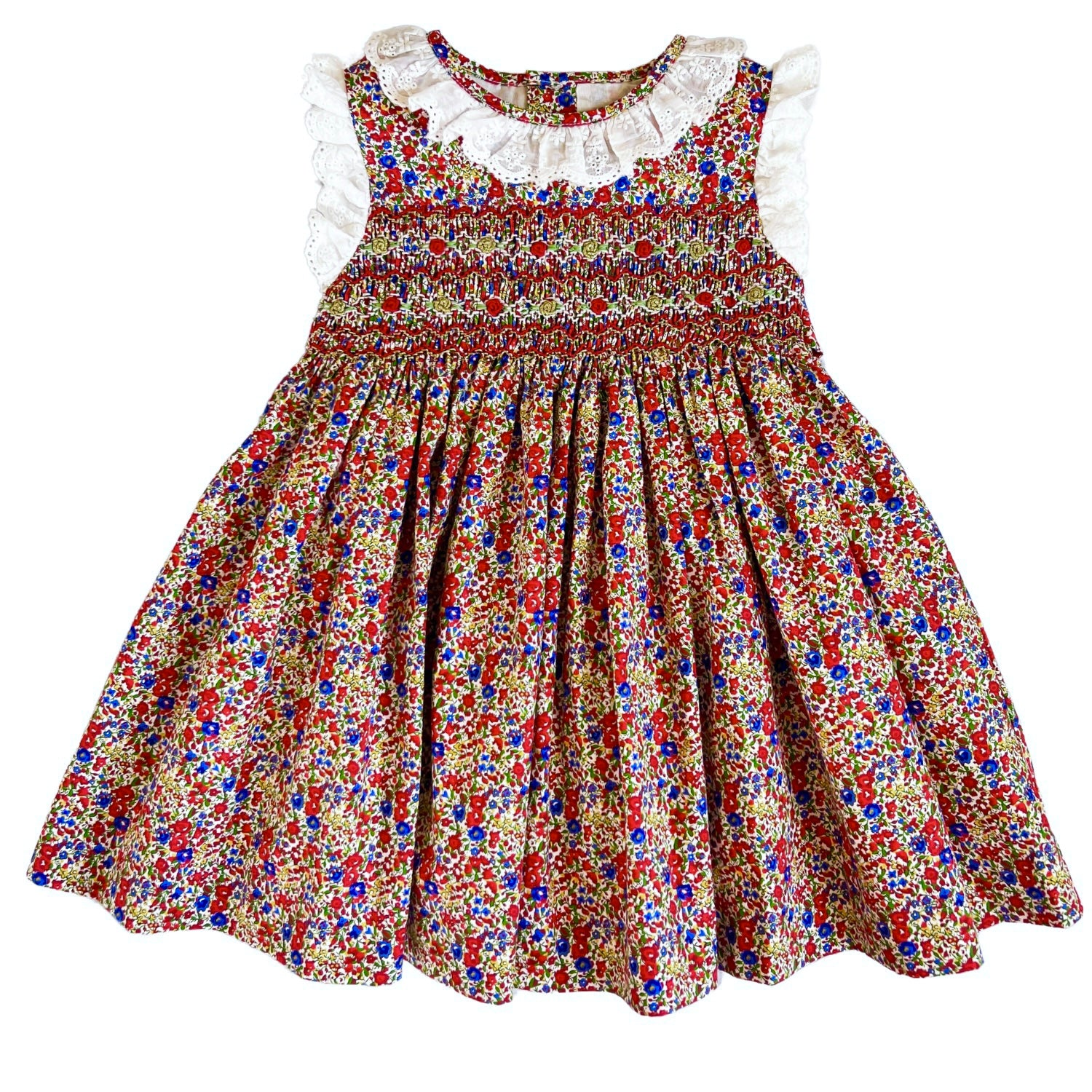 {Sutherby Girls} Signature Smocked Dress ~ Festive Floral