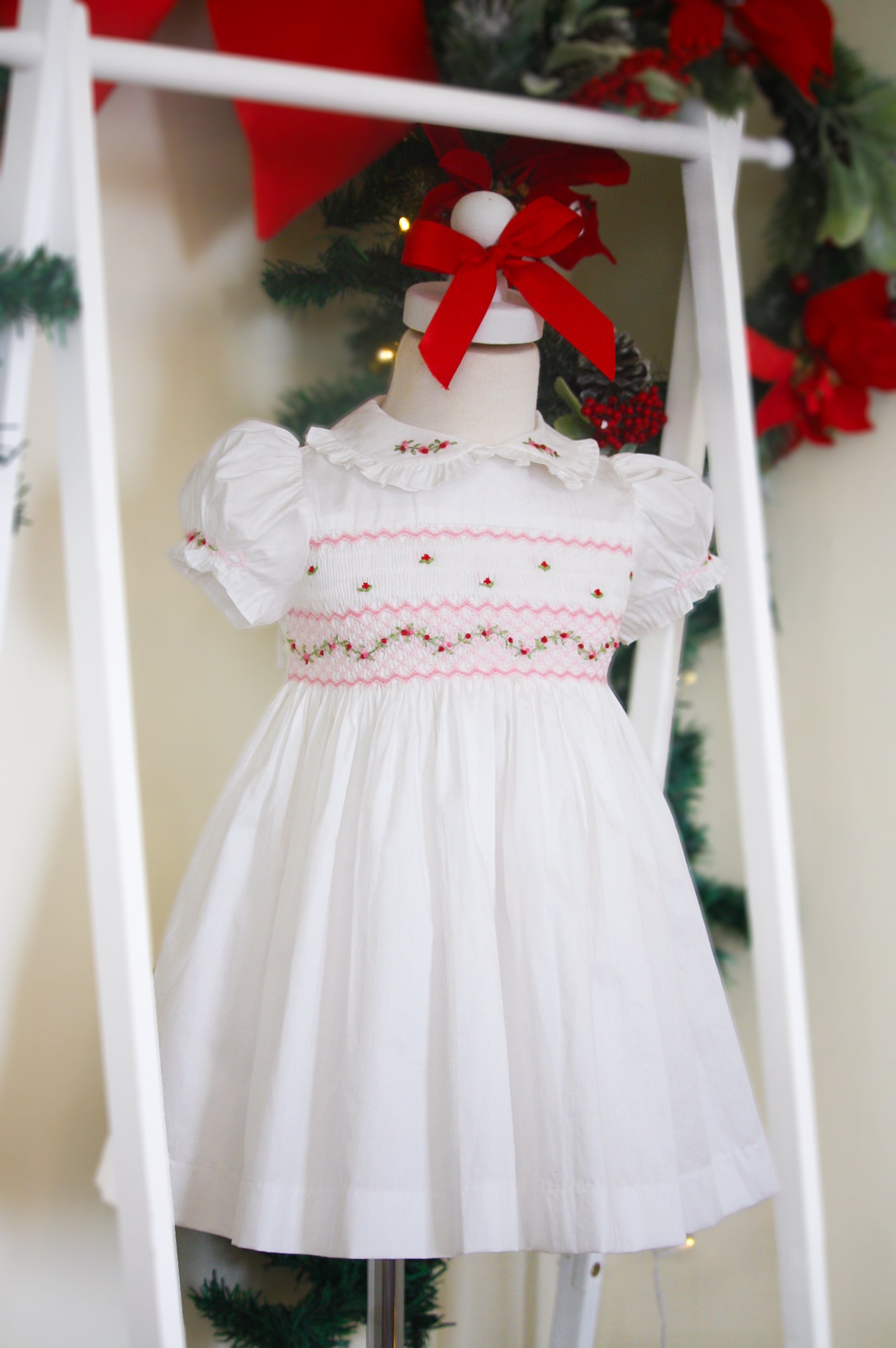 {Sutherby Girls} Signature Smocked Dress ~ Holly Rosebud