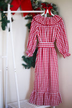 {Sutherby Ladies} Signature ‘Lola' Capelet Dress ~ Classic Red Gingham