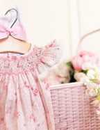 The Smocked Bishop Romper - Vintage Roses