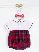 Load image into Gallery viewer, The Holiday Heirloom Tartan Romper
