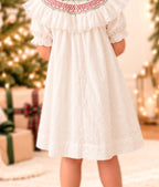 {Sutherby Girls} Bishop Dress ~ White Christmas