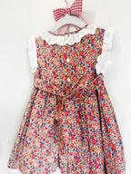{Sutherby Girls} Signature Smocked Dress ~ Festive Floral